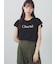 フロッキープリントフレンチスリーブTシャツ