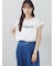 フロッキープリントフレンチスリーブTシャツ