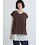 フロッキープリントフレンチスリーブTシャツ