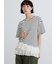 【接触冷感】裾レースボーダーTシャツ