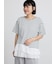 【接触冷感】裾レースボーダーTシャツ
