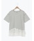 【接触冷感】裾レースボーダーTシャツ