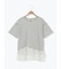 【接触冷感】裾レースボーダーTシャツ