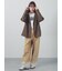 デニム裾レースワイドパンツ