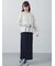 小花柄シャーリングナロースカート