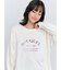 レース付きロゴプリントロングTシャツ