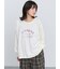 レース付きロゴプリントロングTシャツ