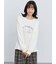レース付きロゴプリントロングTシャツ