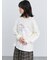 レース付きロゴプリントロングTシャツ