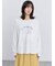 レース付きロゴプリントロングTシャツ