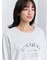 レース付きロゴプリントロングTシャツ
