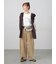 レース付きロゴプリントロングTシャツ