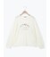 レース付きロゴプリントロングTシャツ