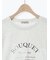 レース付きロゴプリントロングTシャツ