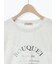 レース付きロゴプリントロングTシャツ