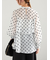 ドットシアージャカードボウタイブラウス