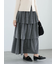 【WEB限定】ラメティアードスカート
