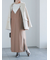 フェイクレザーキャミワンピース