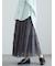 チュールプリーツティアードロングスカート