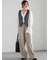 【宮本茉由着用】ストライプショートベスト《2025spring catalog item》