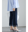 シアーヘムテーパードパンツ