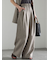 ラメリネンミックスワイドパンツ（セットアップ可）《2025summer catalog item》