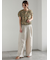 ラメリネンミックスワイドパンツ（セットアップ可）《2025summer catalog item》