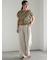 ラメリネンミックスワイドパンツ（セットアップ可）《2025summer catalog item》