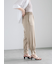 サテンドロストヘムパンツ