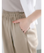 サテンドロストヘムパンツ