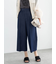 サイドベルトワイドクロップトパンツ