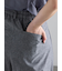 シャンブレーワイドパンツ
