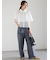 シャンブレーワイドパンツ