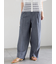 シャンブレーワイドパンツ