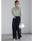 リネンブレンドワイドパンツ
