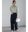 リネンブレンドワイドパンツ