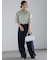 リネンブレンドワイドパンツ