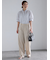 リネンブレンドワイドパンツ