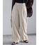 リネンブレンドワイドパンツ