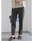 メタル釦楊柳テーパードパンツ