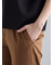 メタル釦楊柳テーパードパンツ