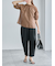 レザーライクバックリボンブラウス