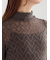 パッチワークレース前後2WAY衿デザインTOPS《2025Autumn catalog item》