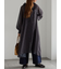 フラワーシフォンフリルネックドレス