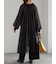 フラワーシフォンフリルネックドレス