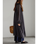 フラワーシフォンフリルネックドレス