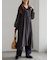 フラワーシフォンフリルネックドレス