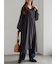 フラワーシフォンフリルネックドレス