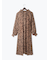 フラワーシフォンフリルネックドレス