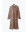 フラワーシフォンフリルネックドレス